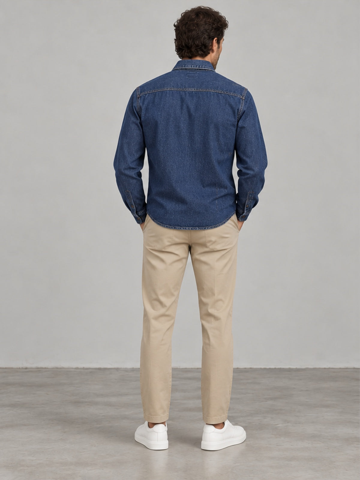 Camisa Vaquera Lavada - Azul Oscuro