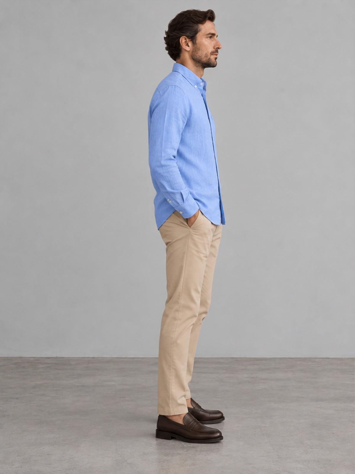Camisa Button-Down - Azul