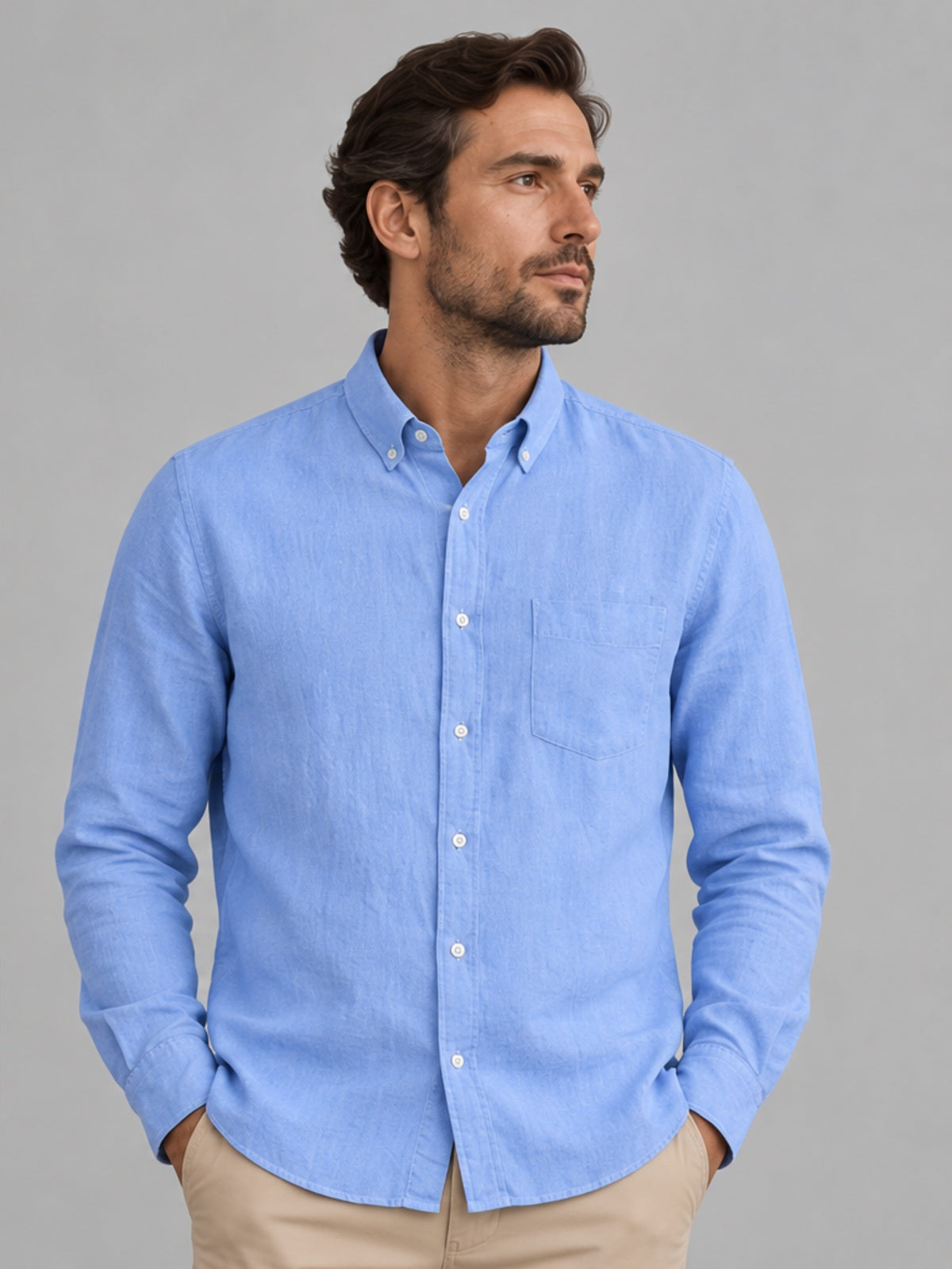 Camisa Button-Down - Azul