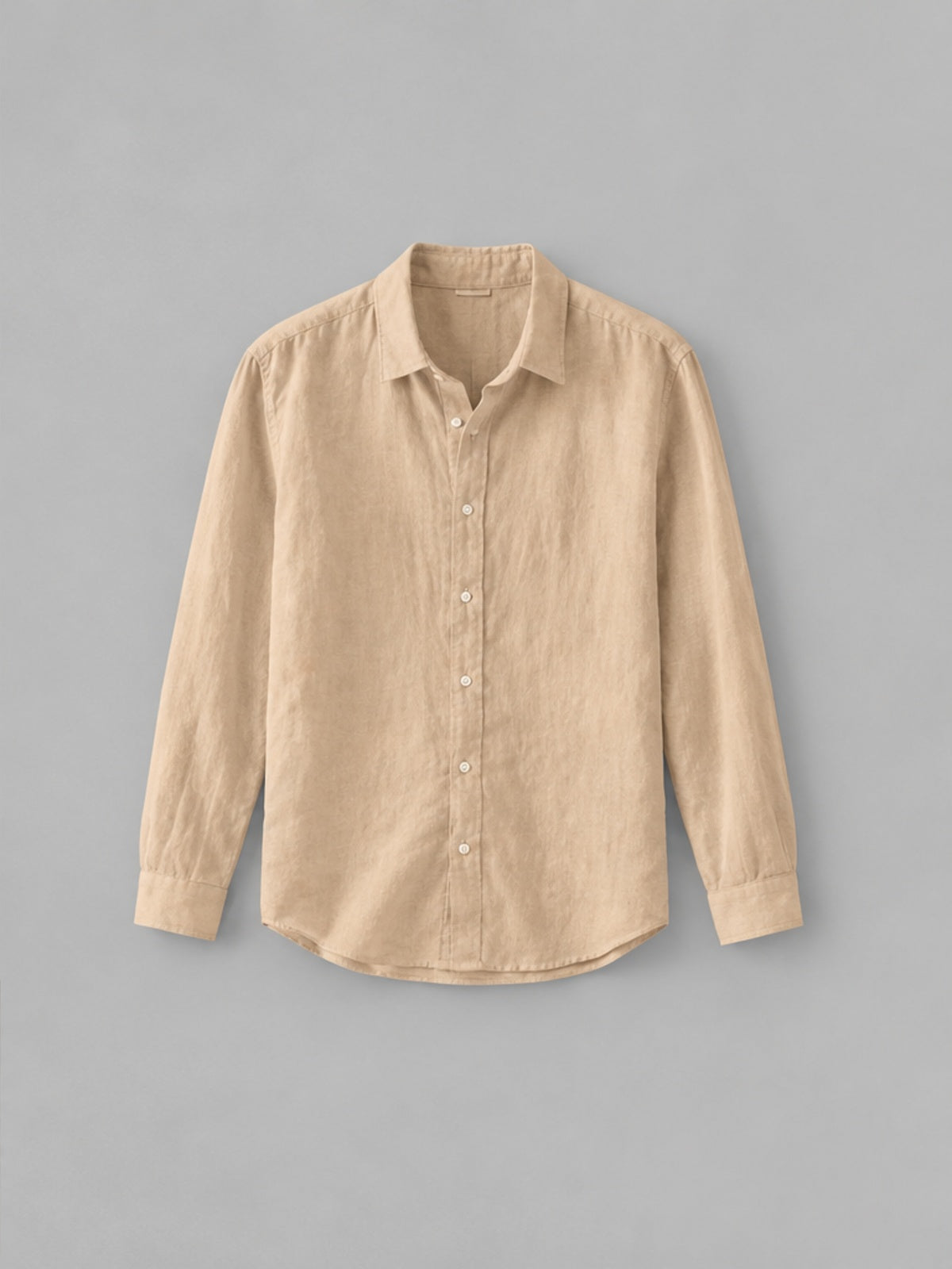 Camisa de Manga Larga con Cuello Clásico - Arena