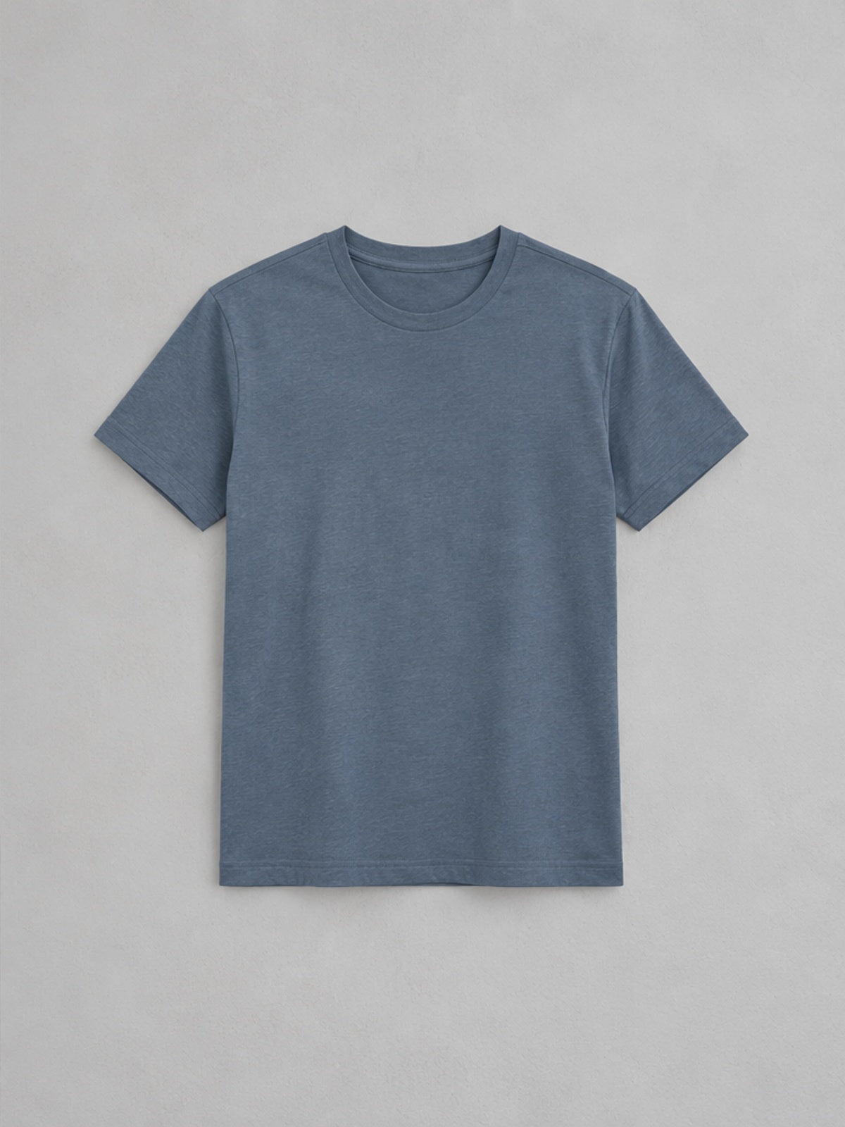 Camiseta Básica Cuello Redondo - Azul Pizarra