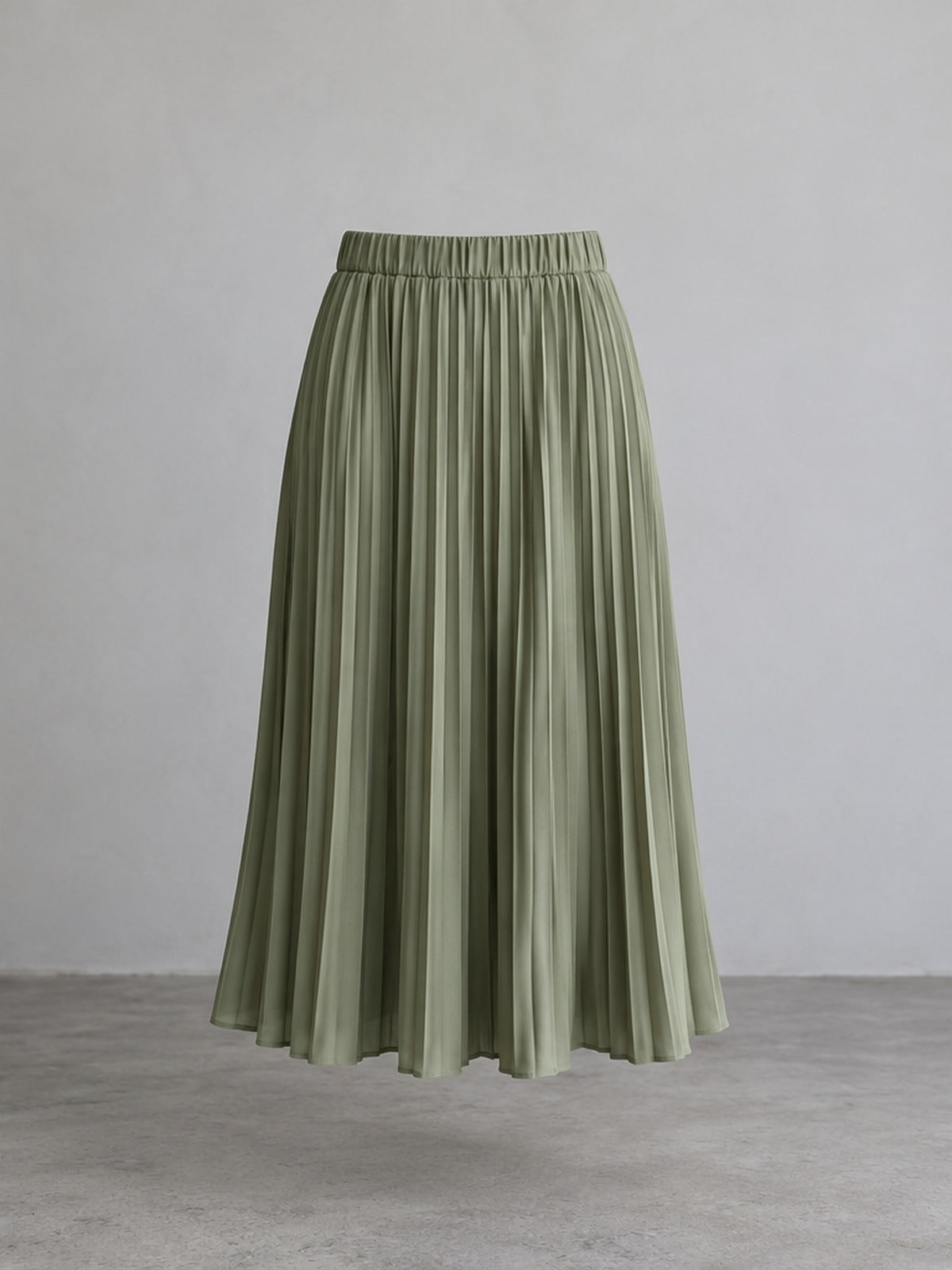 Falda Midi Plisada - Verde Salvia