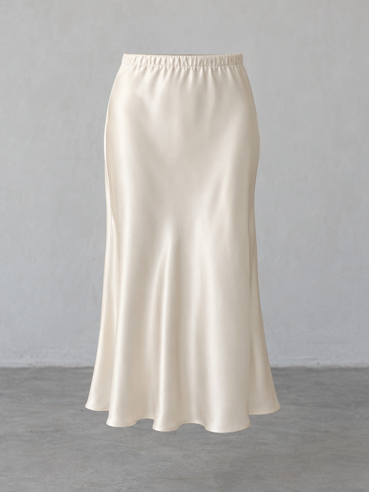 Falda Midi Fluida - Marfil