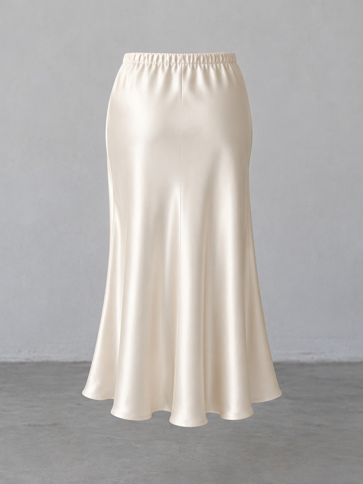 Falda Midi Fluida - Marfil