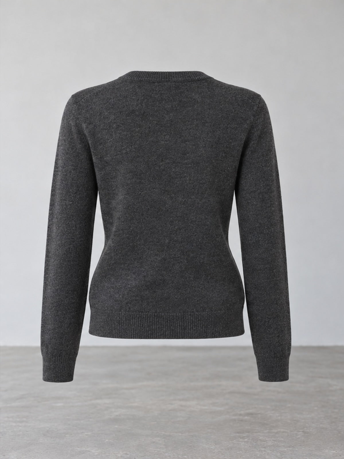 Cárdigan Esencial Cuello Redondo - Gris Marengo