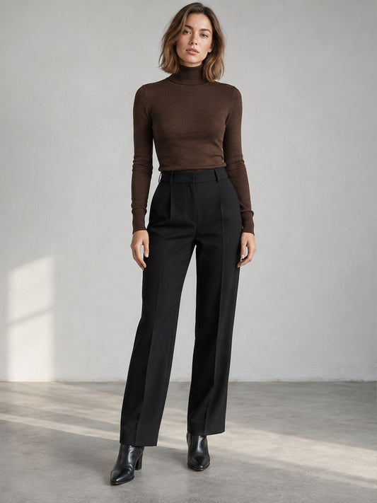 Top Cuello Alto Elegante - Chocolate