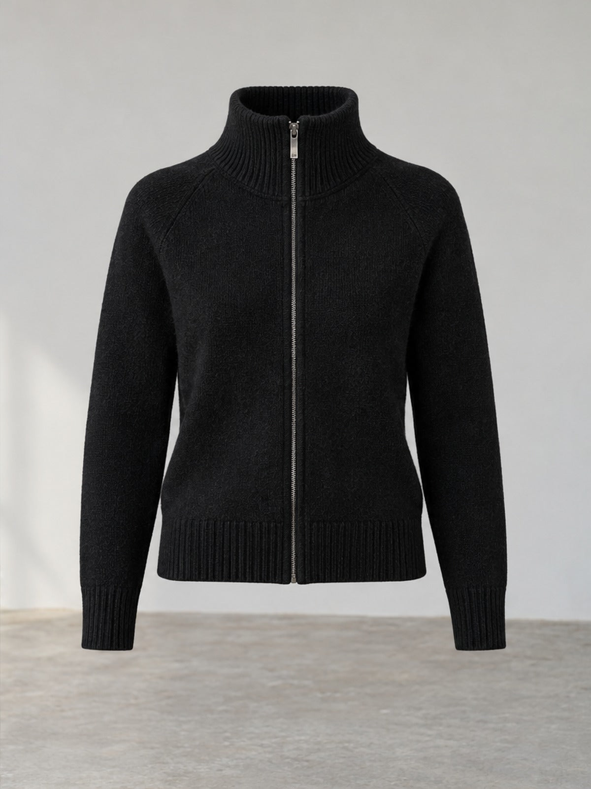 Cárdigan Cuello Alto Esencial - Negro