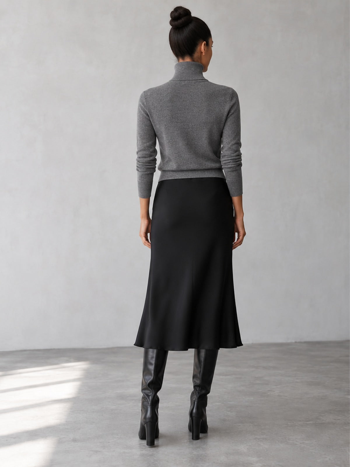Jersey Cuello Vuelto Versátil - Gris