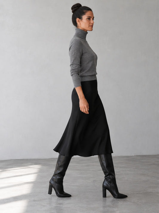 Jersey Cuello Vuelto Versátil - Gris