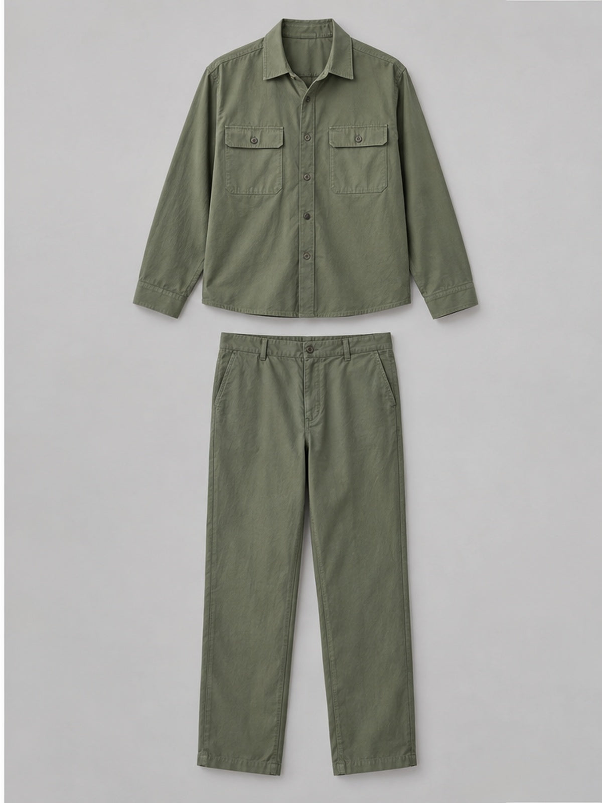 Conjunto Sobrecamisa y Pantalón - Verde Salvia