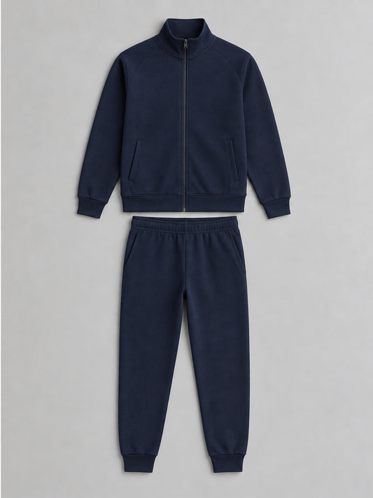 Conjunto Sudadera con Cremallera y Jogger - Azul Índigo