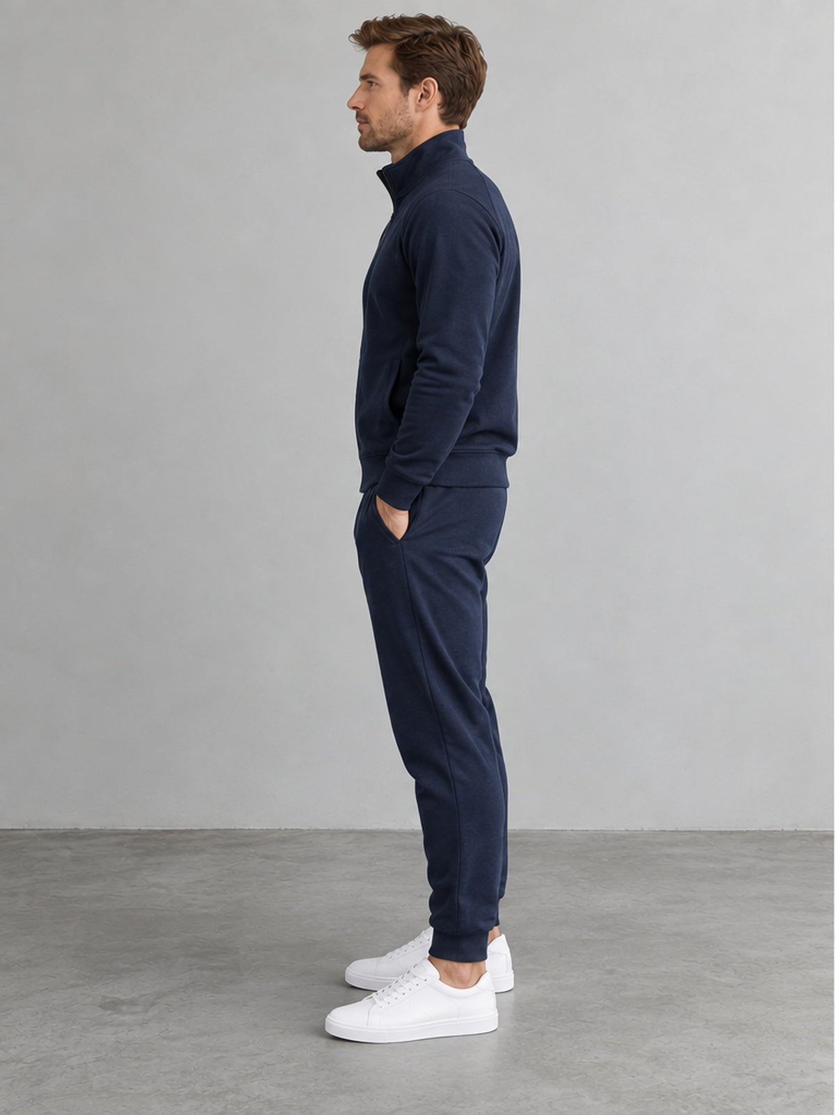Conjunto Sudadera con Cremallera y Jogger - Azul Índigo