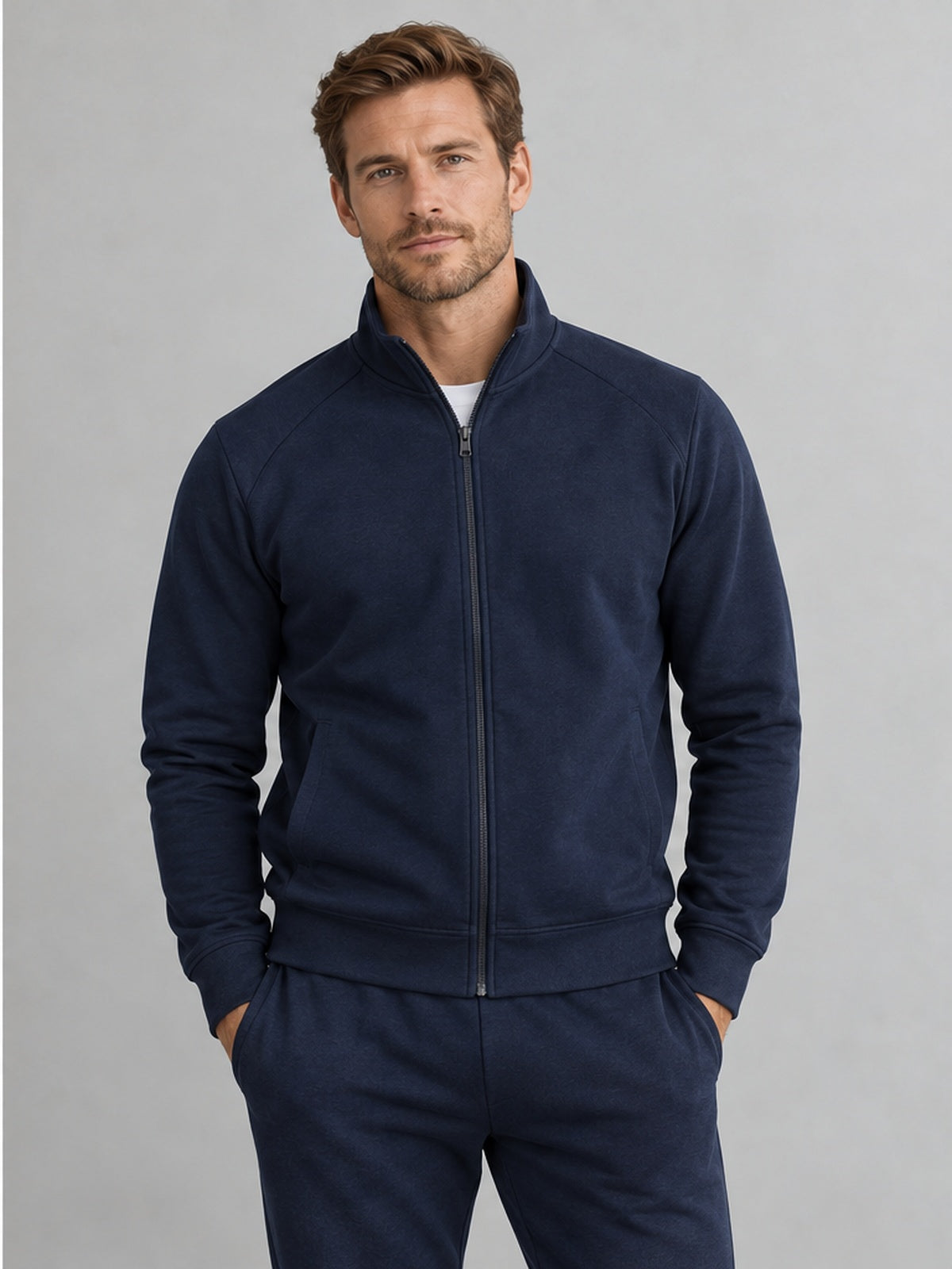 Conjunto Sudadera con Cremallera y Jogger - Azul Índigo
