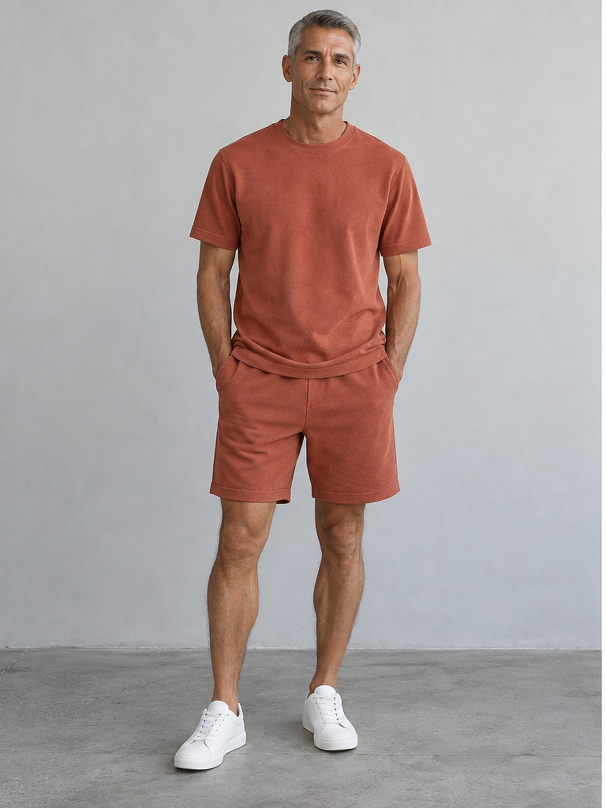 Conjunto Camiseta y Bermuda Elegante - Terracota