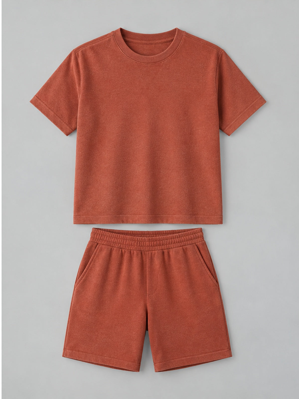 Conjunto Camiseta y Bermuda Elegante - Terracota