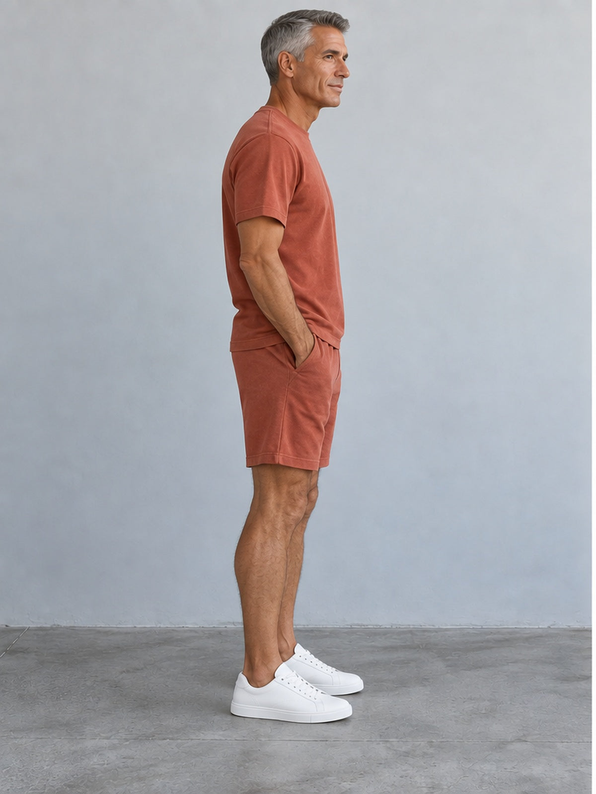 Conjunto Camiseta y Bermuda Elegante - Terracota