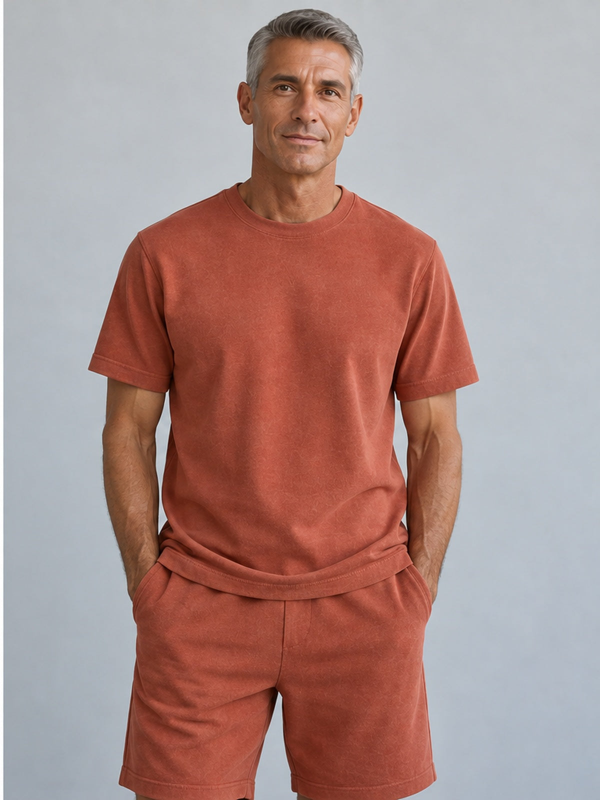 Conjunto Camiseta y Bermuda Elegante - Terracota