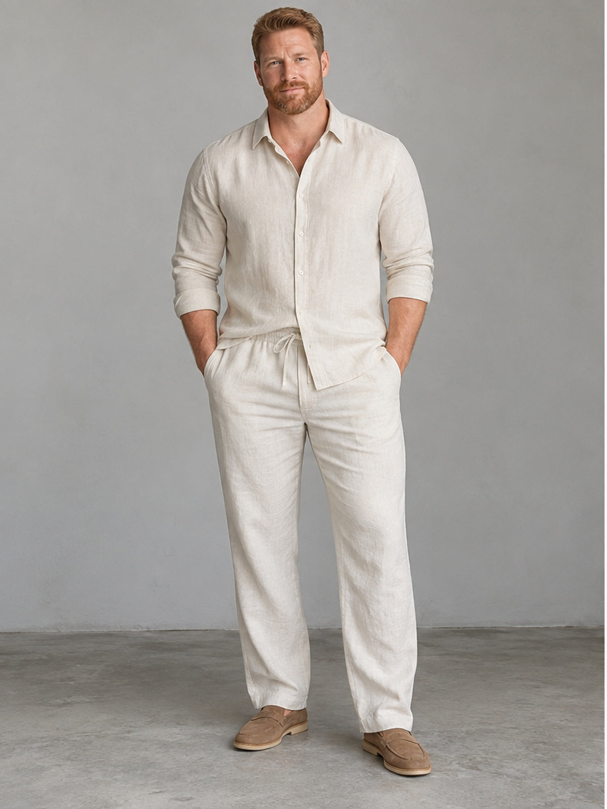 Conjunto Camisa Esencial y Pantalón - Natural