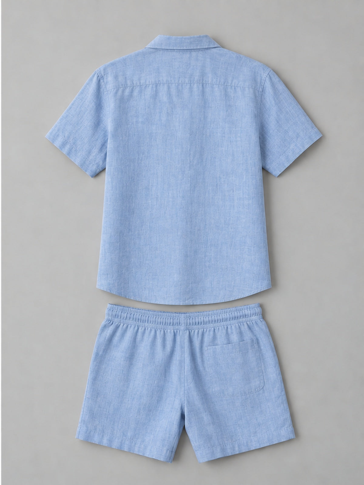 Conjunto Camisa y Bermuda Versátil - Azul Cielo