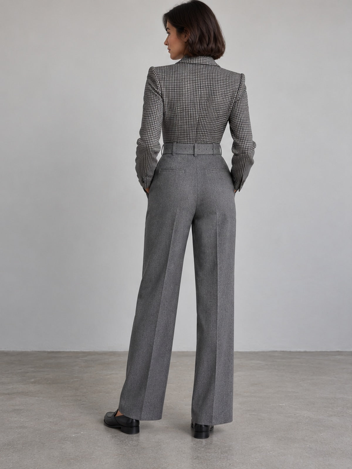 Mono Combinado Cuadros - Gris