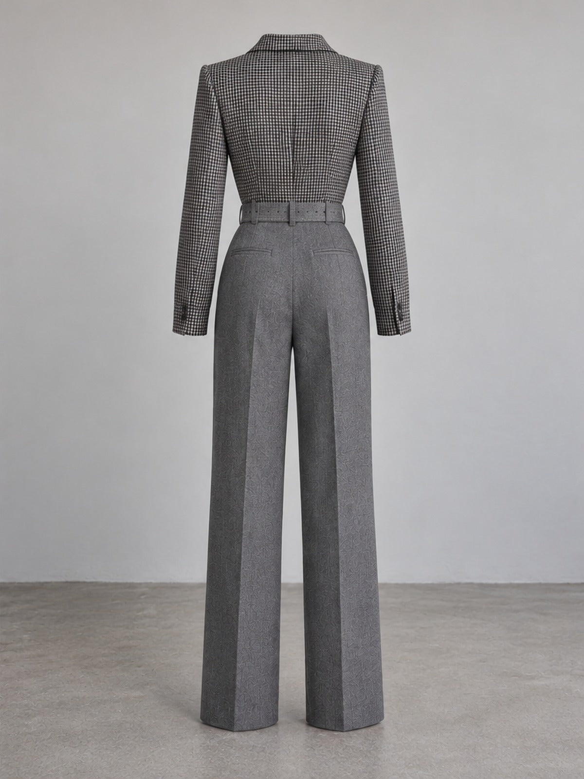 Mono Combinado Cuadros - Gris