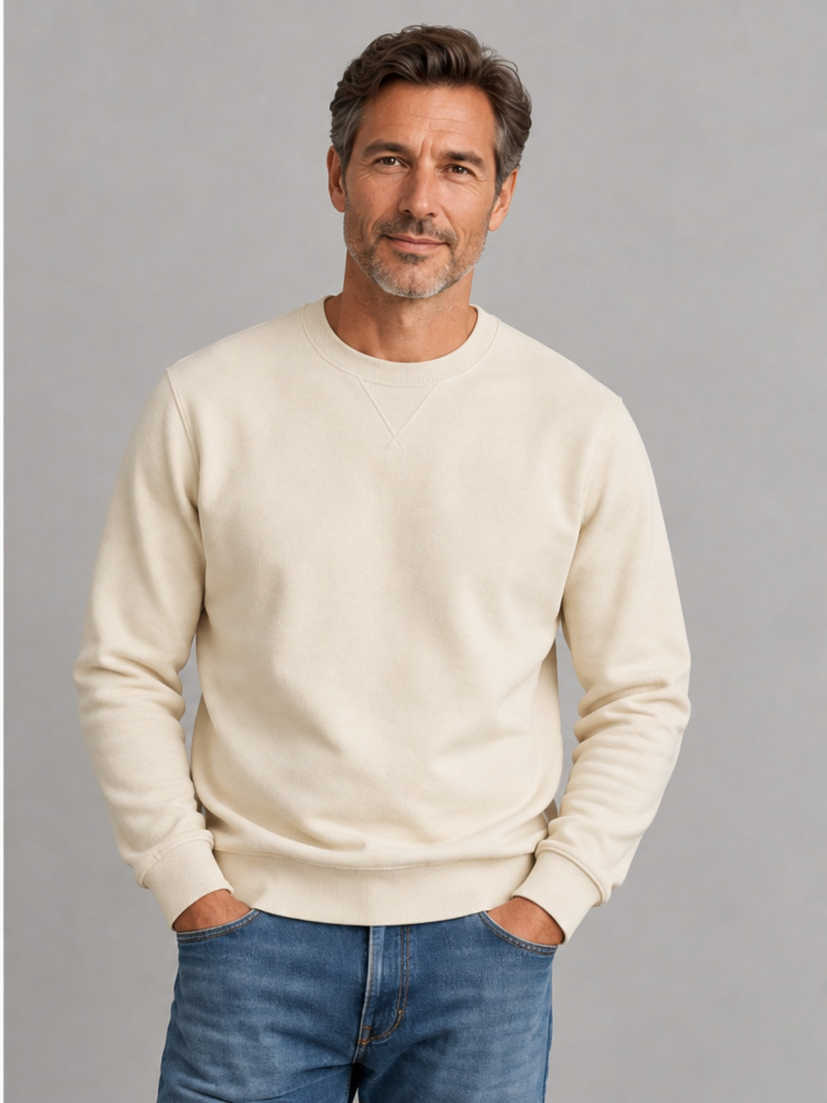 Sudadera Cuello Redondo - Crudo