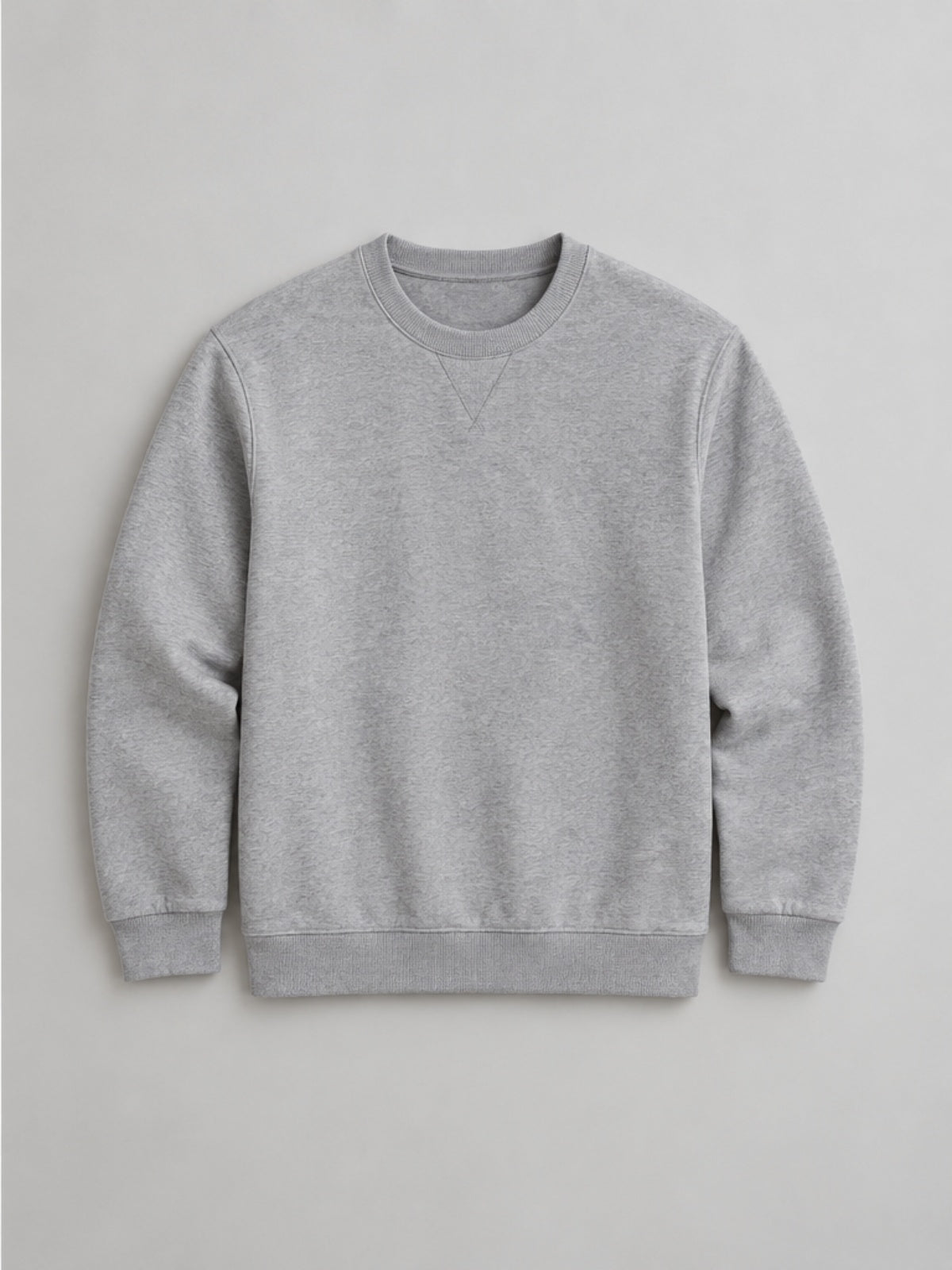 Sudadera Cuello Redondo - Gris Jaspeado