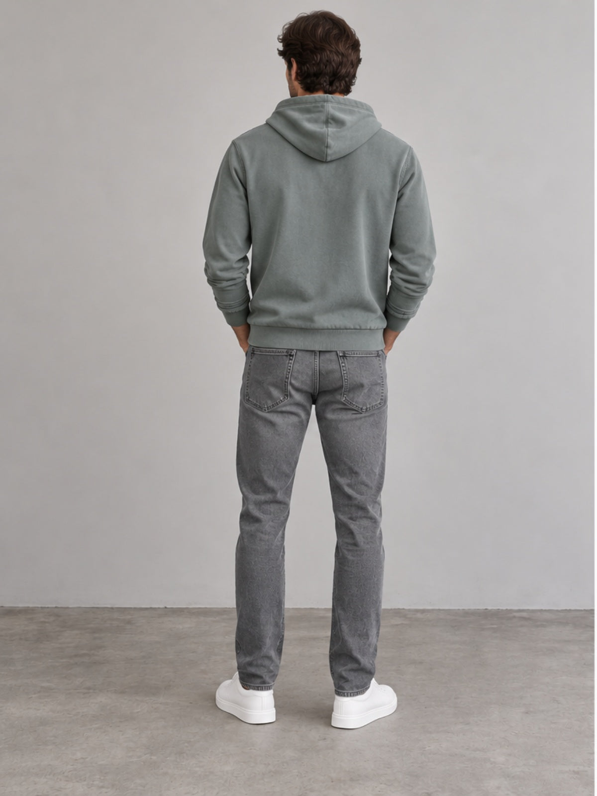 Sudadera con Capucha - Verde Grisáceo