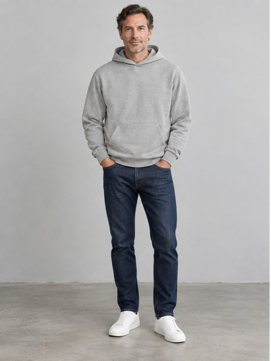Sudadera con Capucha - Gris Jaspeado