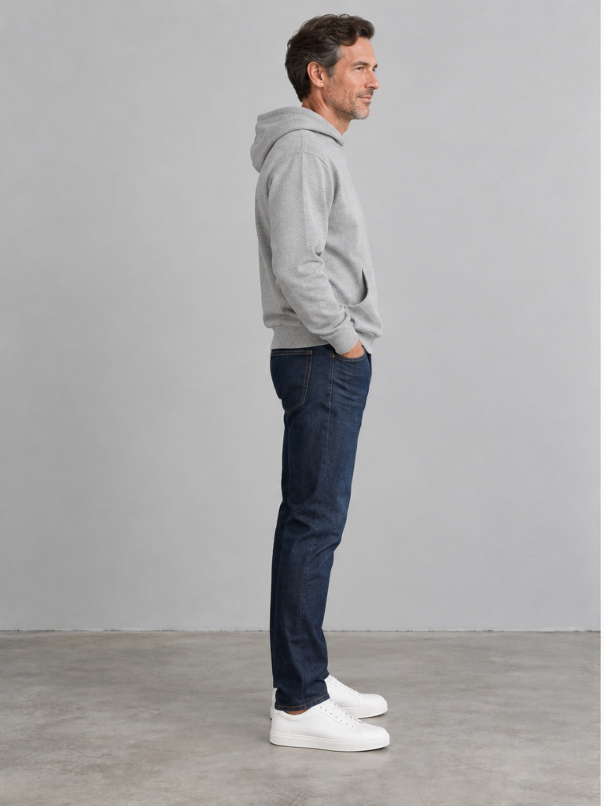 Sudadera con Capucha - Gris Jaspeado