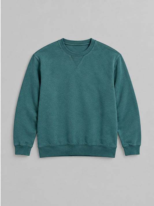 Sudadera Cuello Redondo - Verde Petróleo
