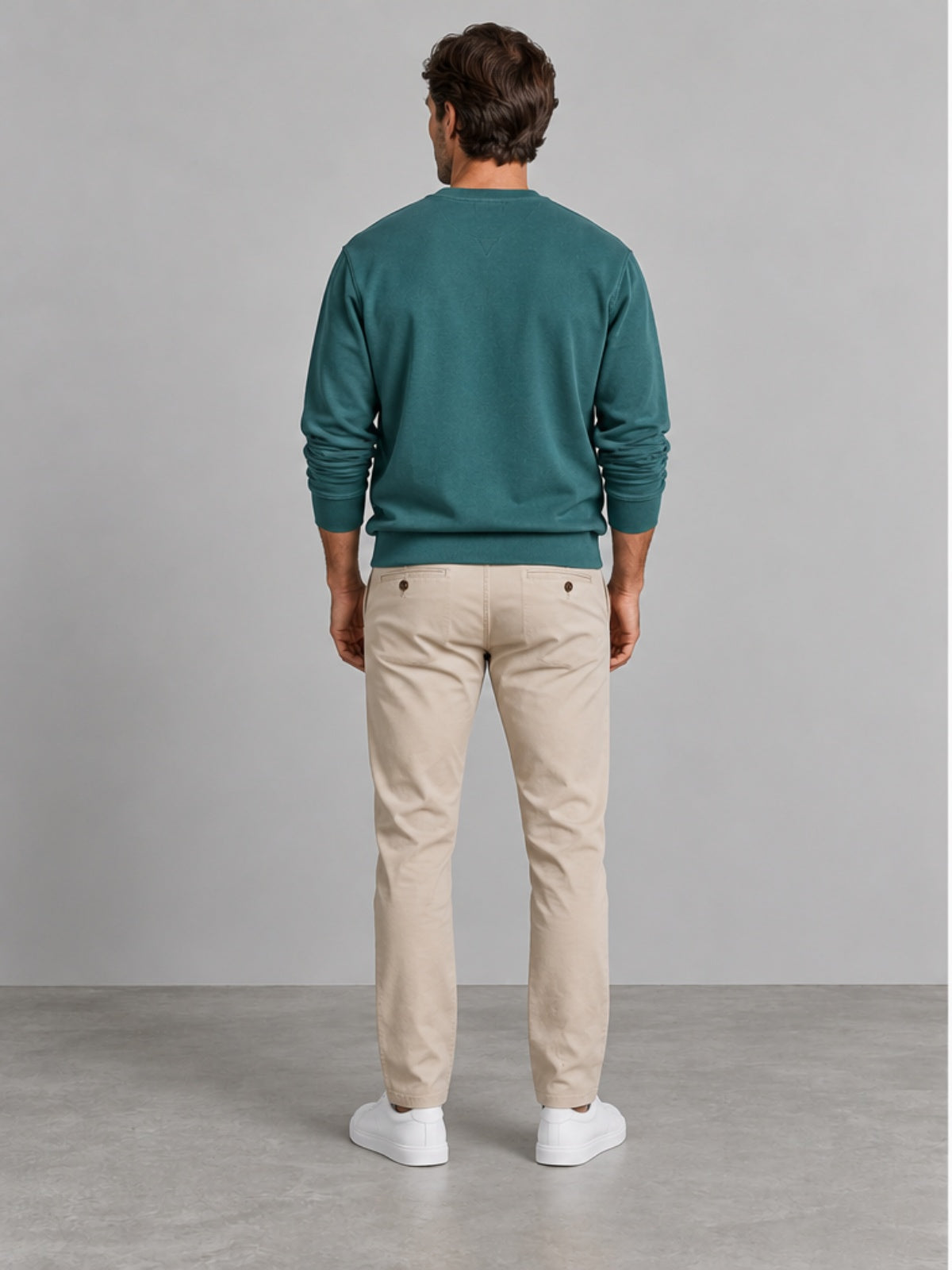 Sudadera Cuello Redondo - Verde Petróleo