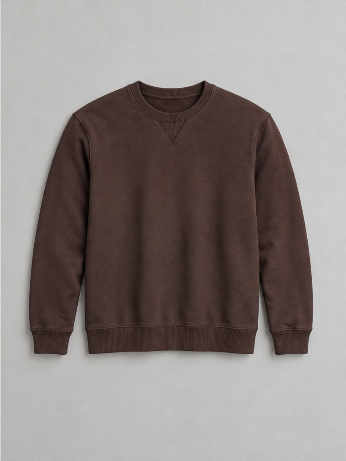 Sudadera Cuello Redondo - Marrón Café