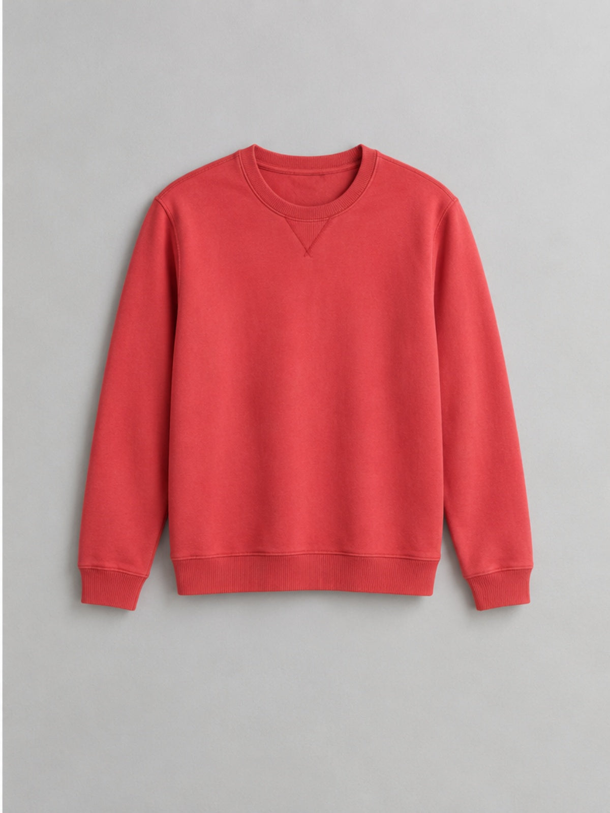 Sudadera Cuello Redondo - Rojo Coral