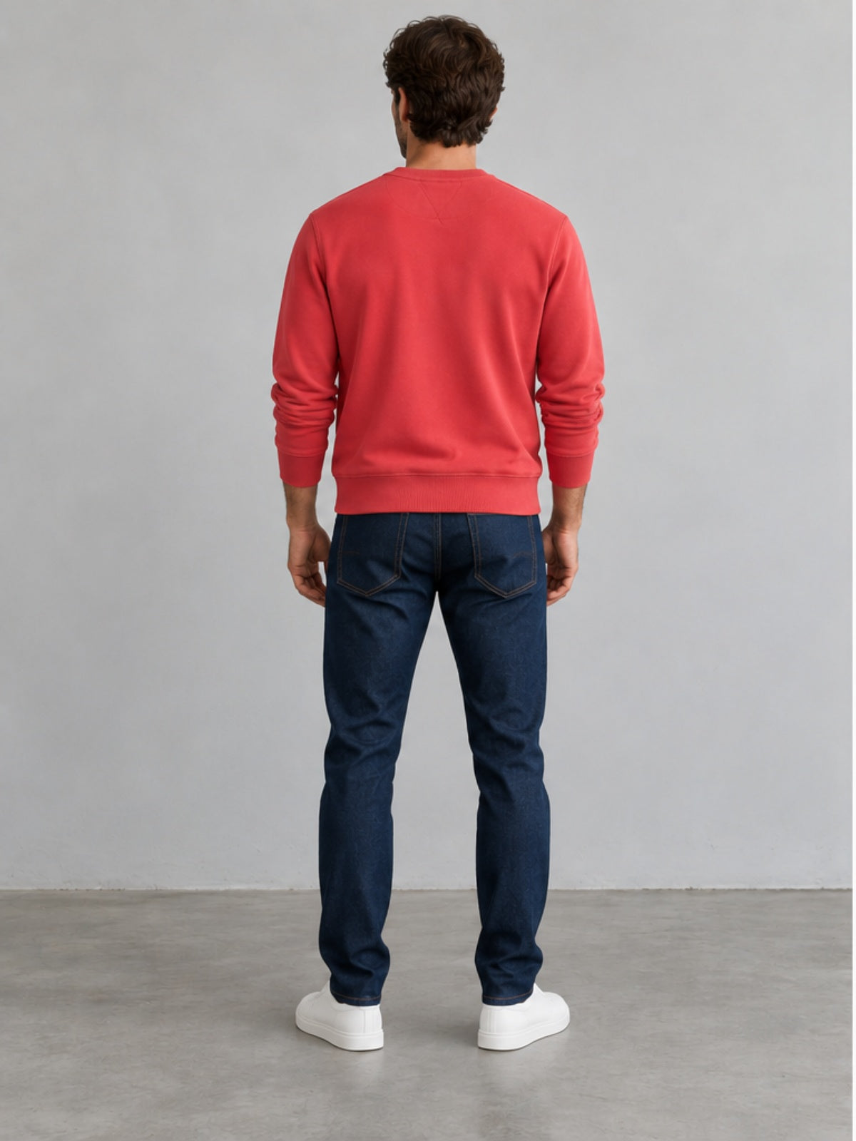Sudadera Cuello Redondo - Rojo Coral