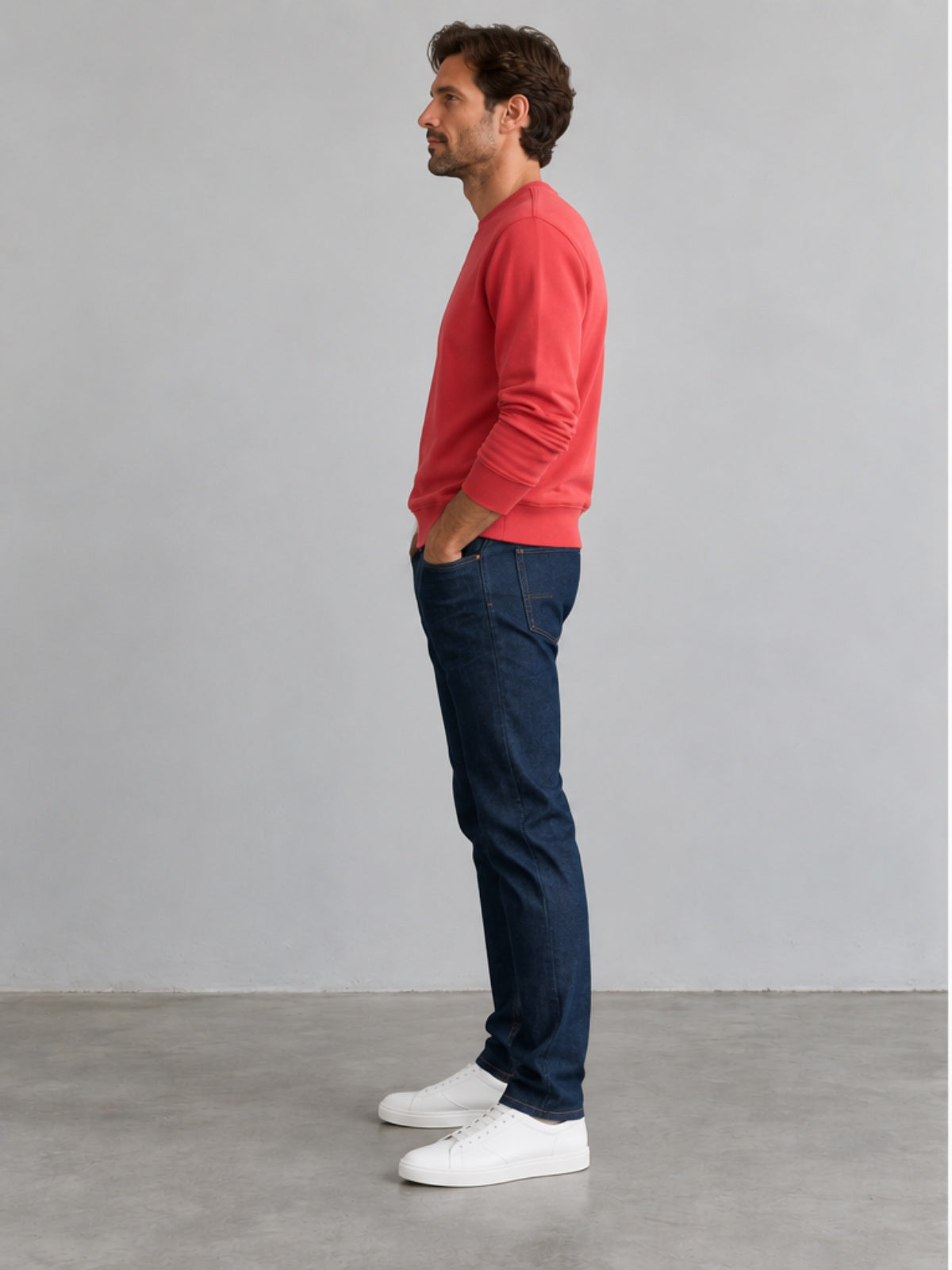 Sudadera Cuello Redondo - Rojo Coral