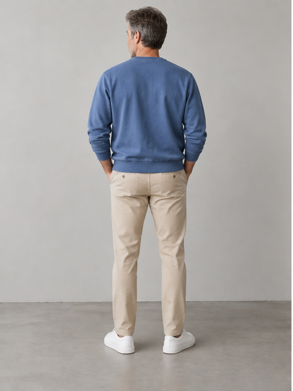 Sudadera Cuello Redondo - Azul Vaquero