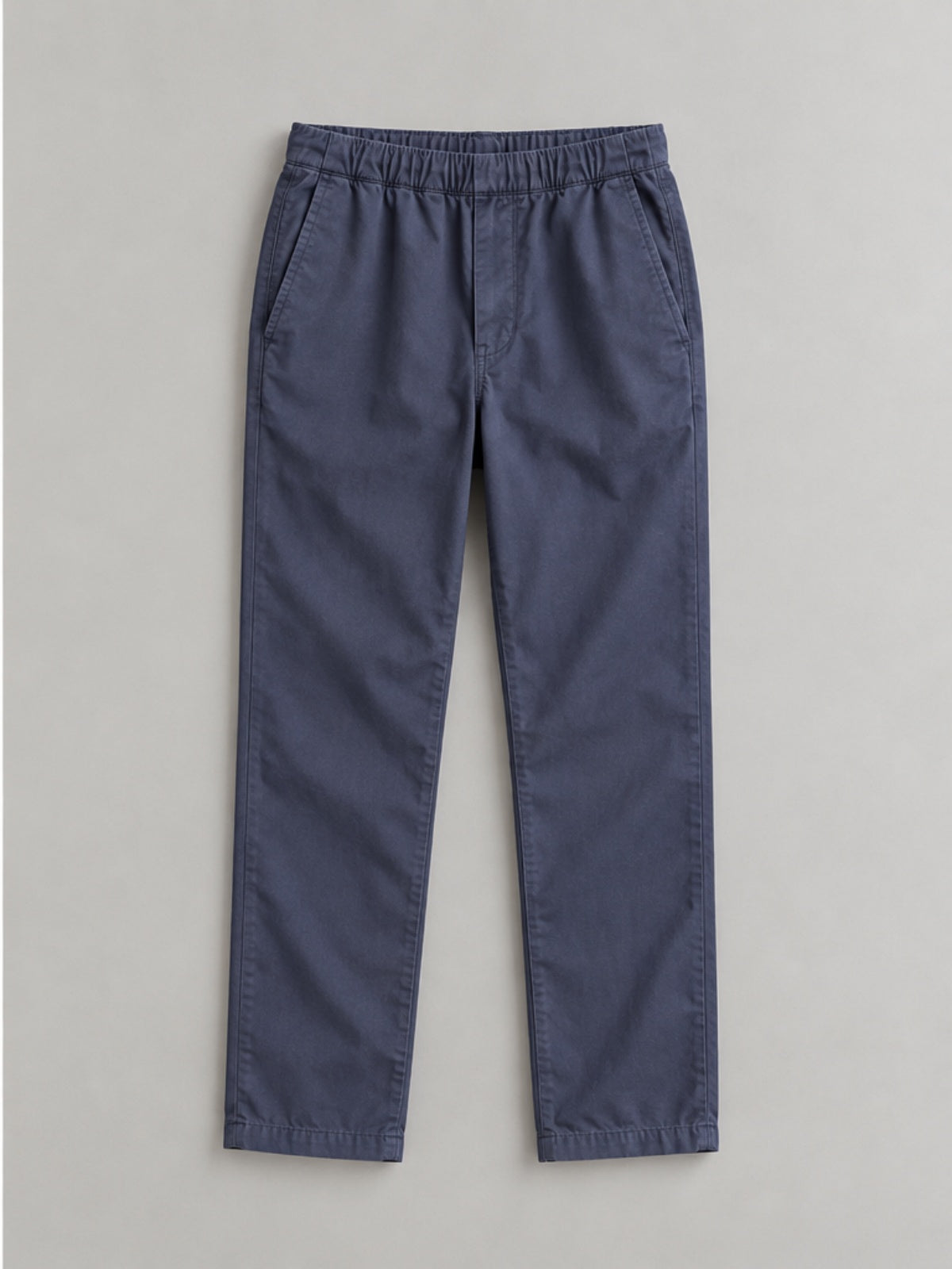 Pantalón Chino con Cintura Elástica - Azul Pizarra