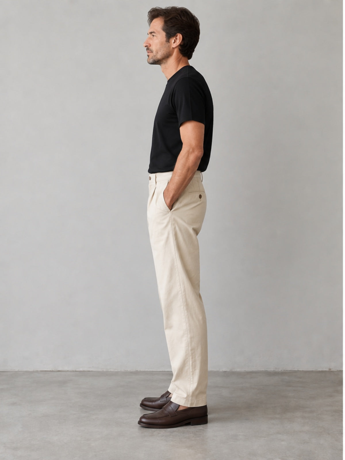 Pantalón de Pinzas - Crudo