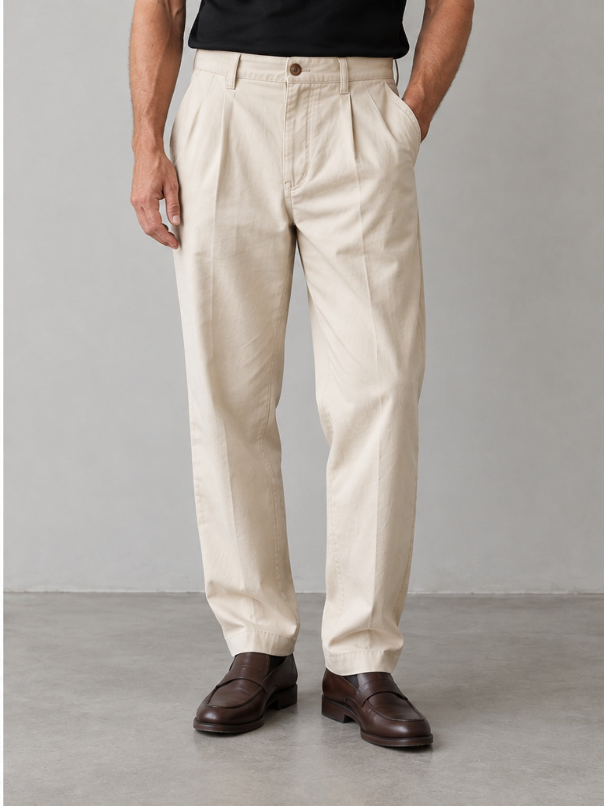 Pantalón de Pinzas - Crudo