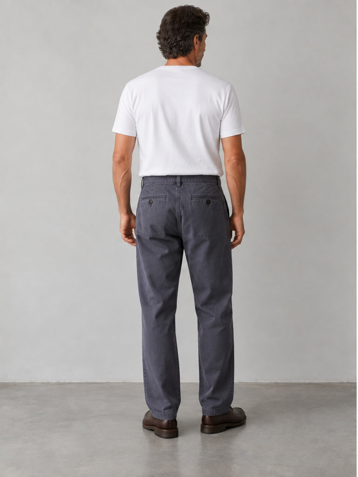 Pantalón de Pinzas - Azul Grisáceo