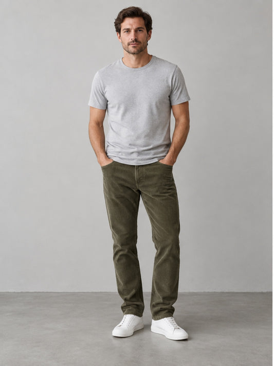 Pantalón Elegante 5 Bolsillos - Verde Musgo