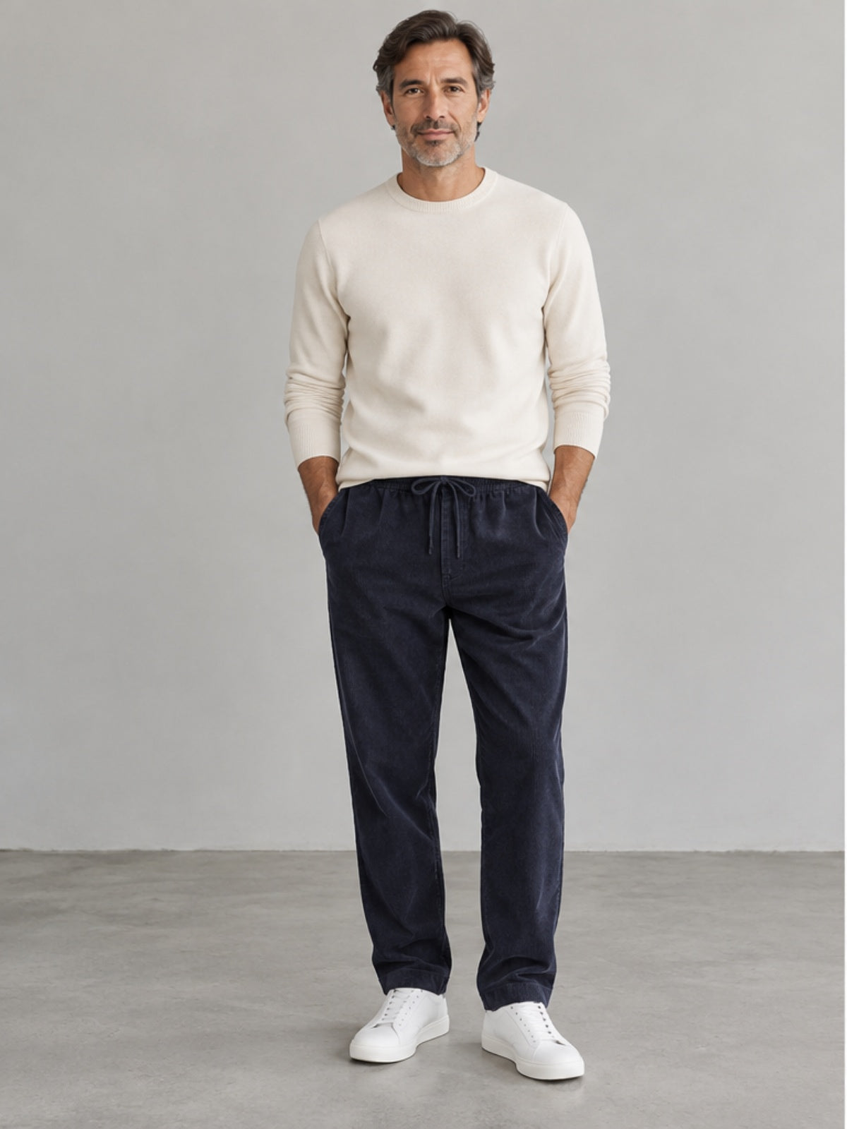 Pantalón Esencial con Cordón - Azul Noche
