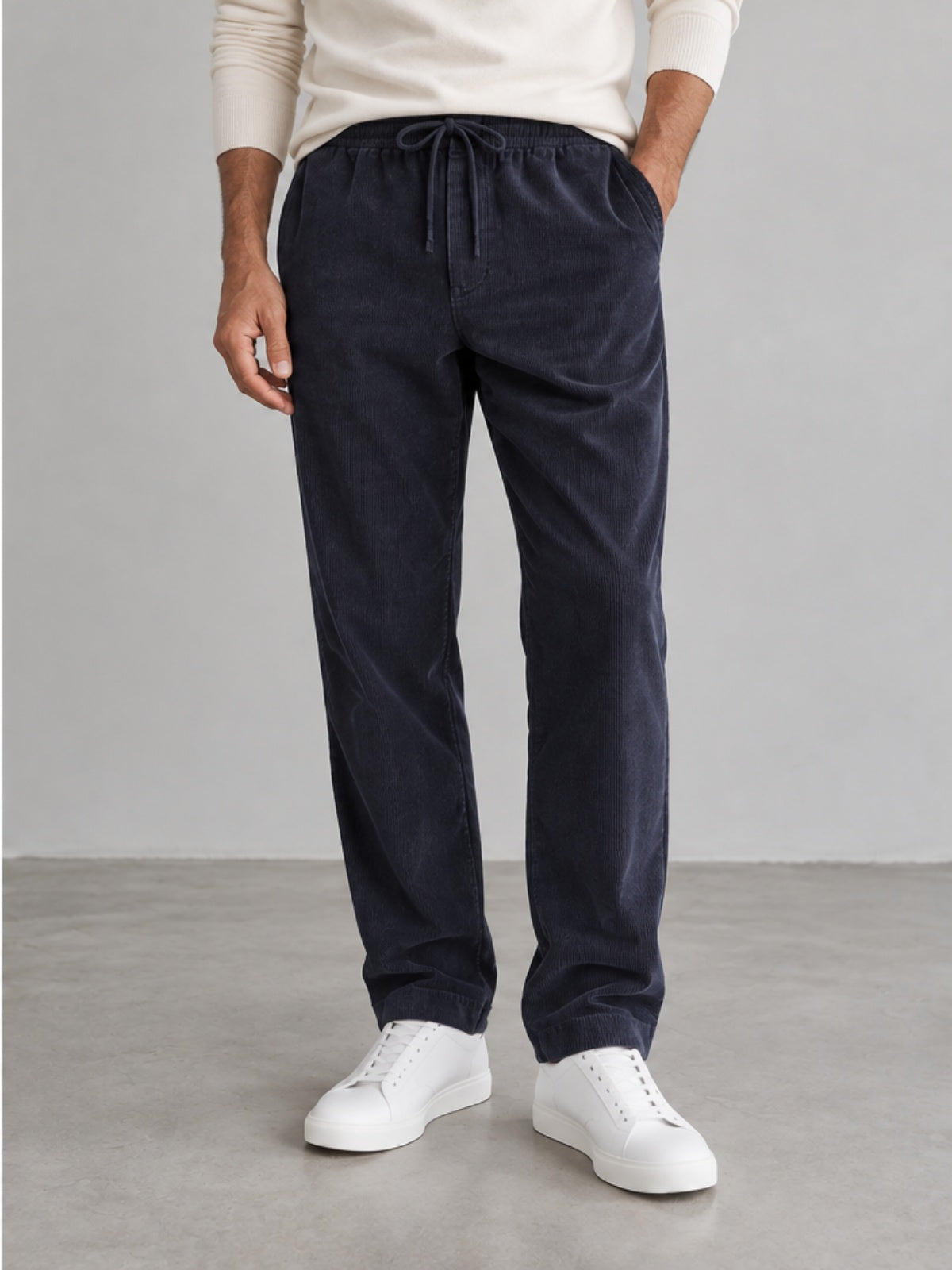 Pantalón Esencial con Cordón - Azul Noche
