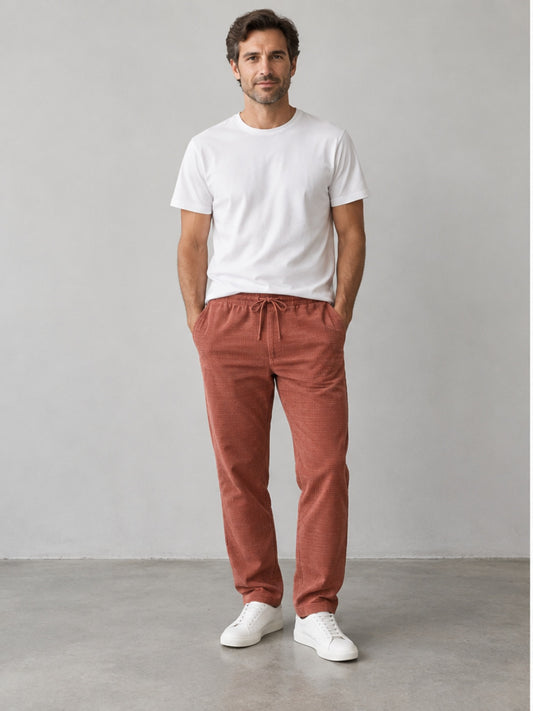 Pantalón Elegante con Cordón - Terracota
