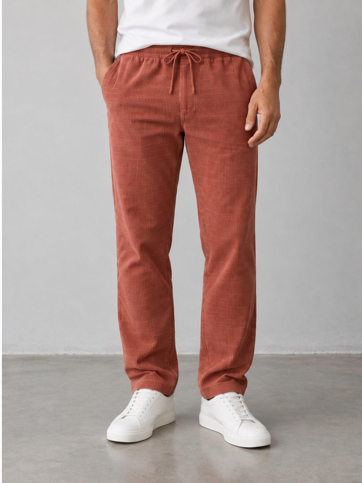 Pantalón Elegante con Cordón - Terracota