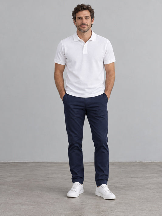 Polo Clásico Secado Rápido - Blanco