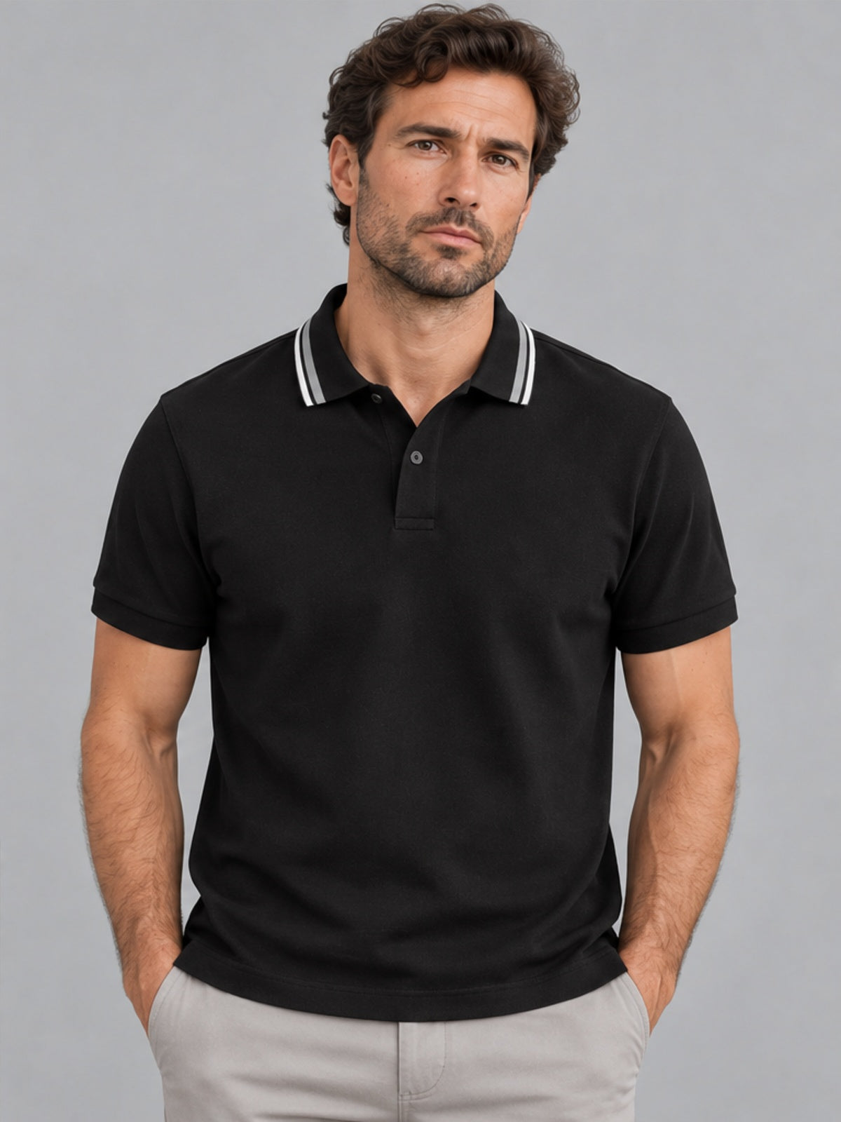 Polo Deportivo Clásico - Negro