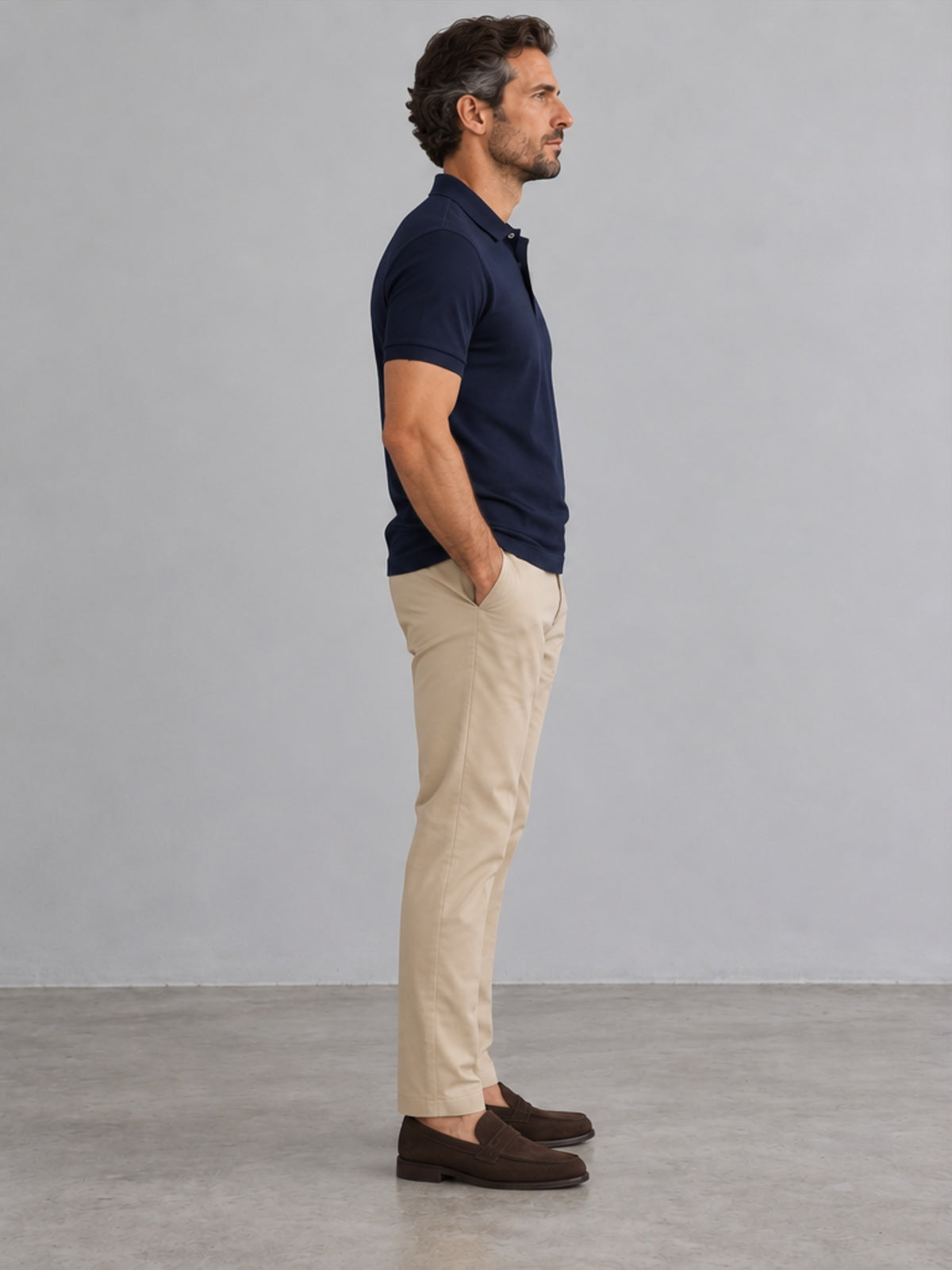 Polo Slim Fit Elegante - Azul Marino