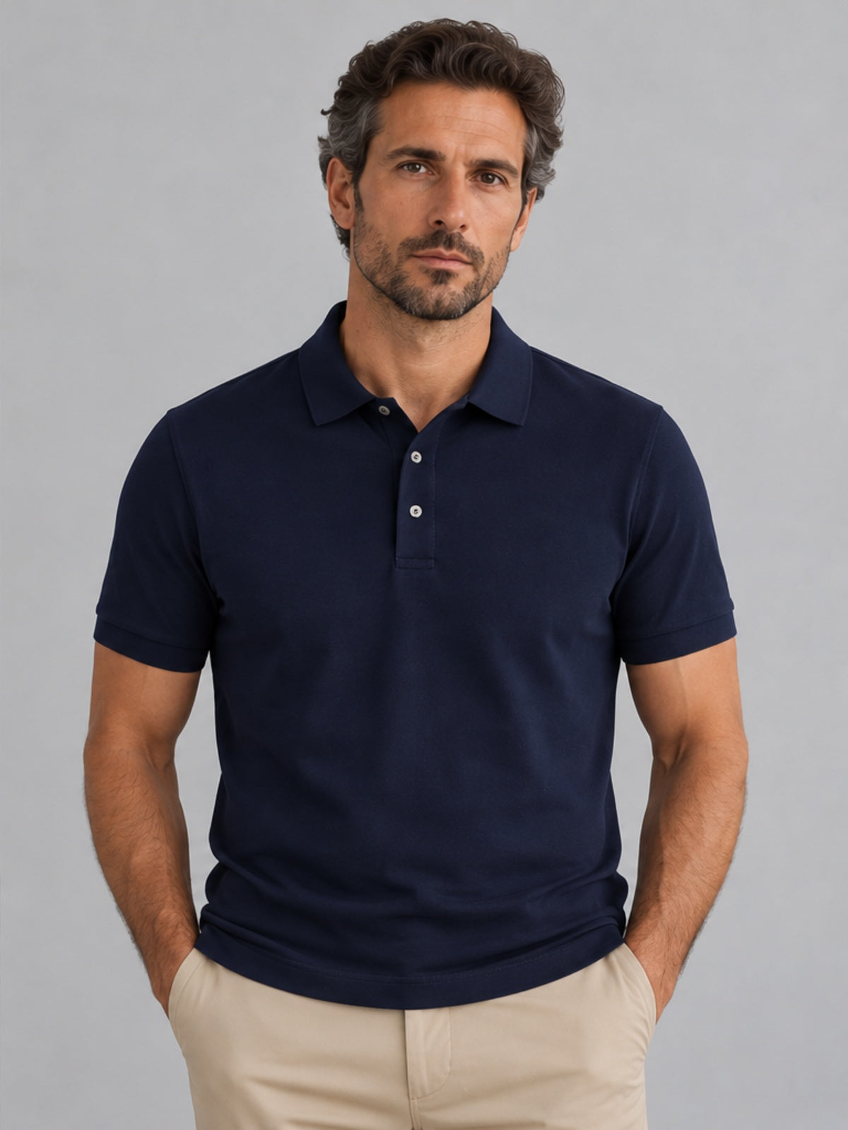 Polo Slim Fit Elegante - Azul Marino